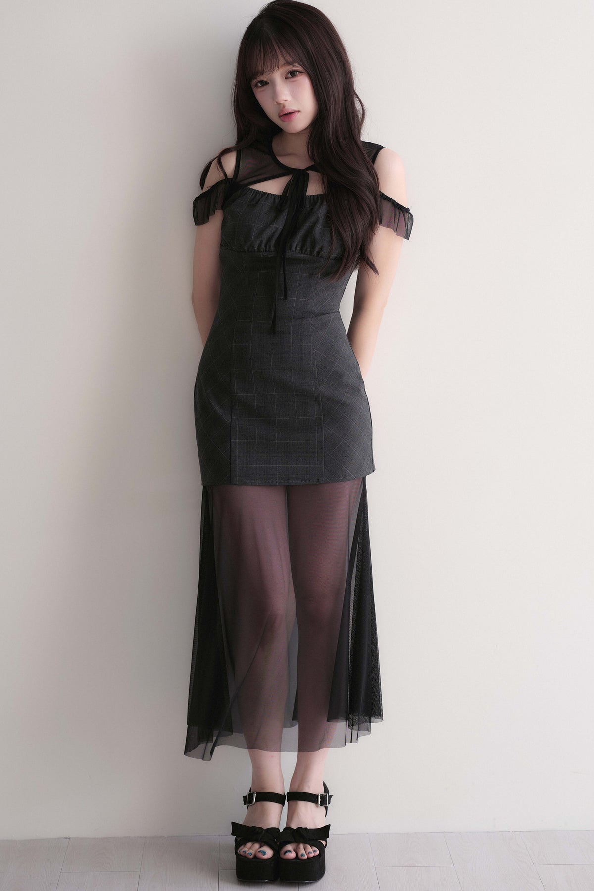 Elegant Sheer Layered Maxi Dress