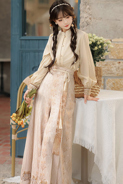 Lily Flower Tea Floral Vest Top and Skirt Set-Up