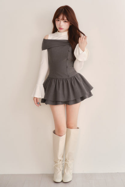 Long Sleeve Knitted Striped Dress