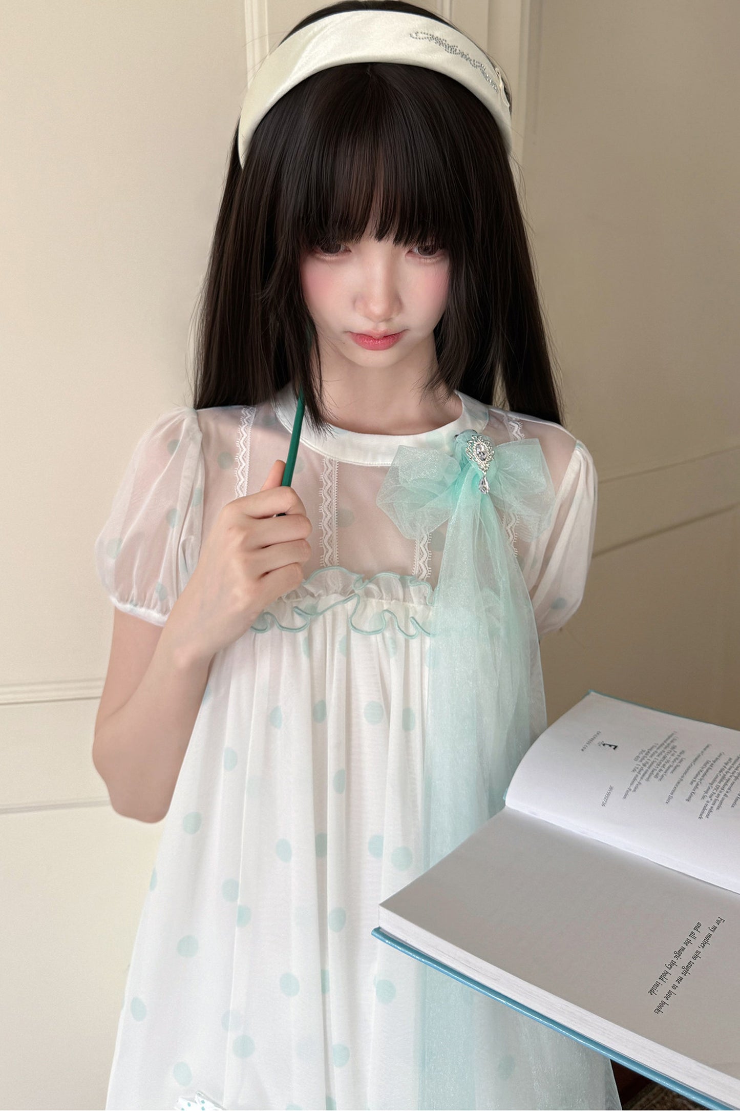 Three-Layer Sheer Lace Babydoll Dress