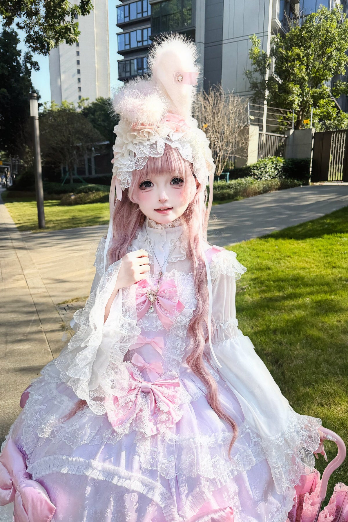 Cotton Candy Ribbon Princess Dress