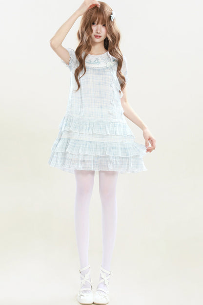 マーメイドブループリンセスフリルワンピース