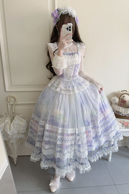 Misty Grape Garden Lolita Cami and Skirt Set-Up
