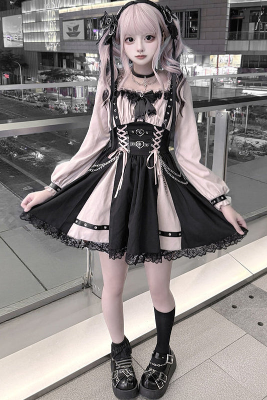 Heart Lock Long Sleeve Dress