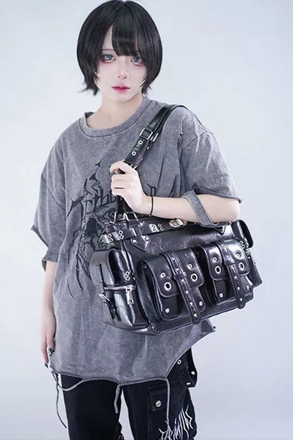 2-Way Multi-Pocket Crossbody Bag With Detachable Strap