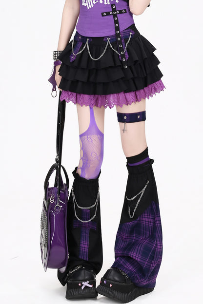 Cross Dark Kawaii Punk Skirt + Leg Warmers