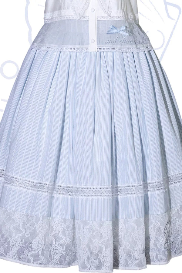 Blue Marine Fairy Lace Lolita Dress + Top + Skirt