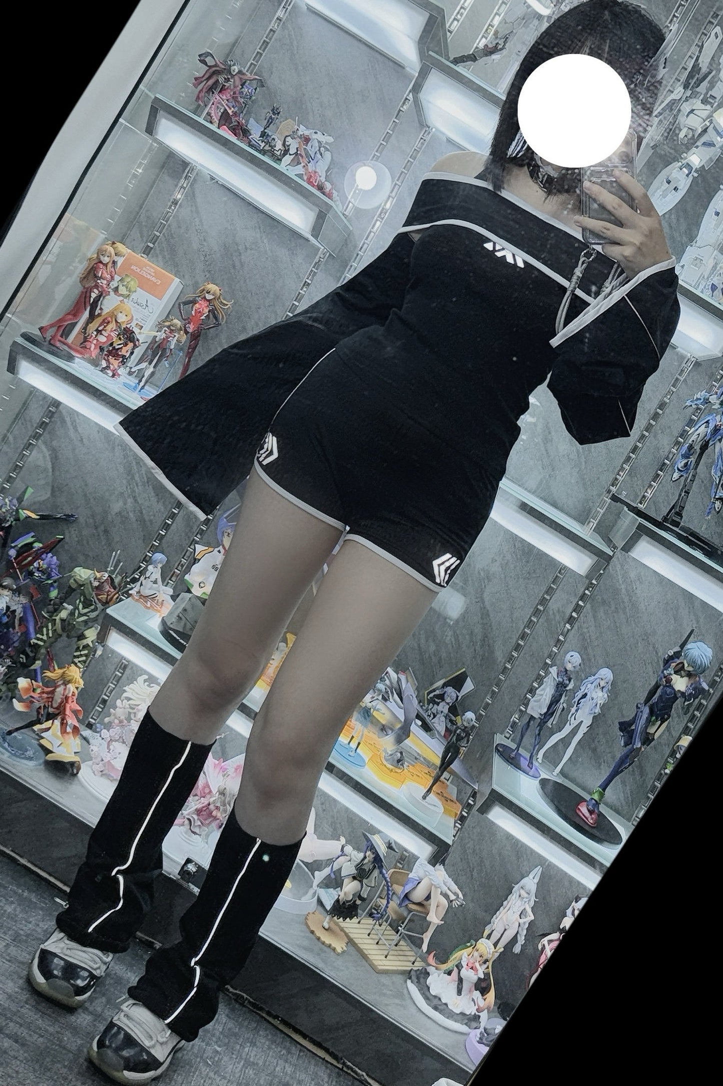 Reflective Lamb Hoof Pleated Leg Warmers