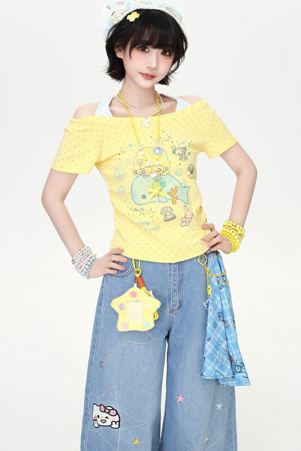 Dreamy-Cute Marine Candy Top