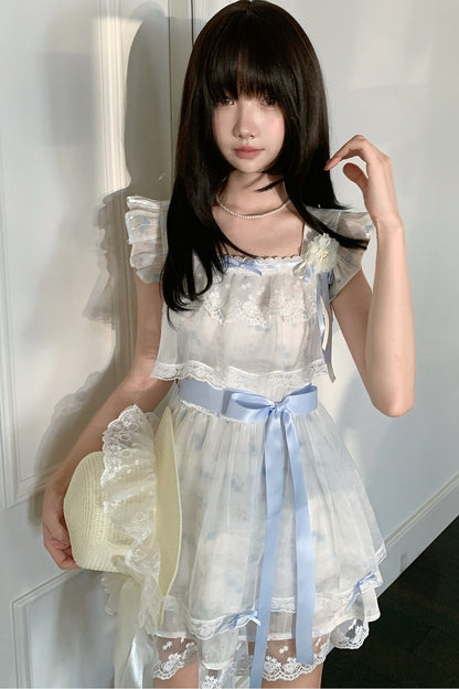 Milchblaues Engel-Lolita-Kleid
