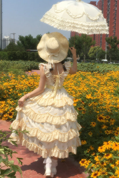 Sunflower Garden Ruffle Dress Set