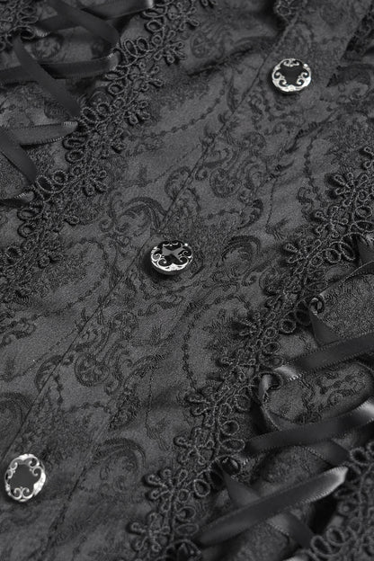Chemise gothique à laçage et manches princesse