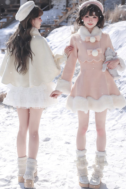 Fluffy Bow Cape and Skirt Set-Up