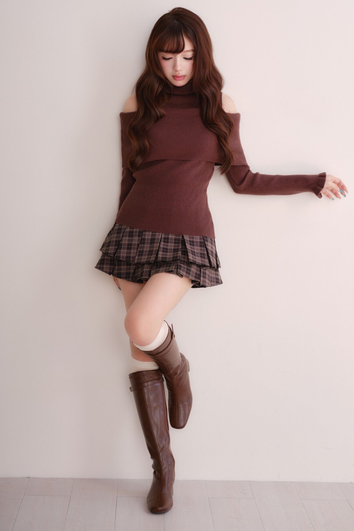 Off-Shoulder Shawl Pullover Sweater
