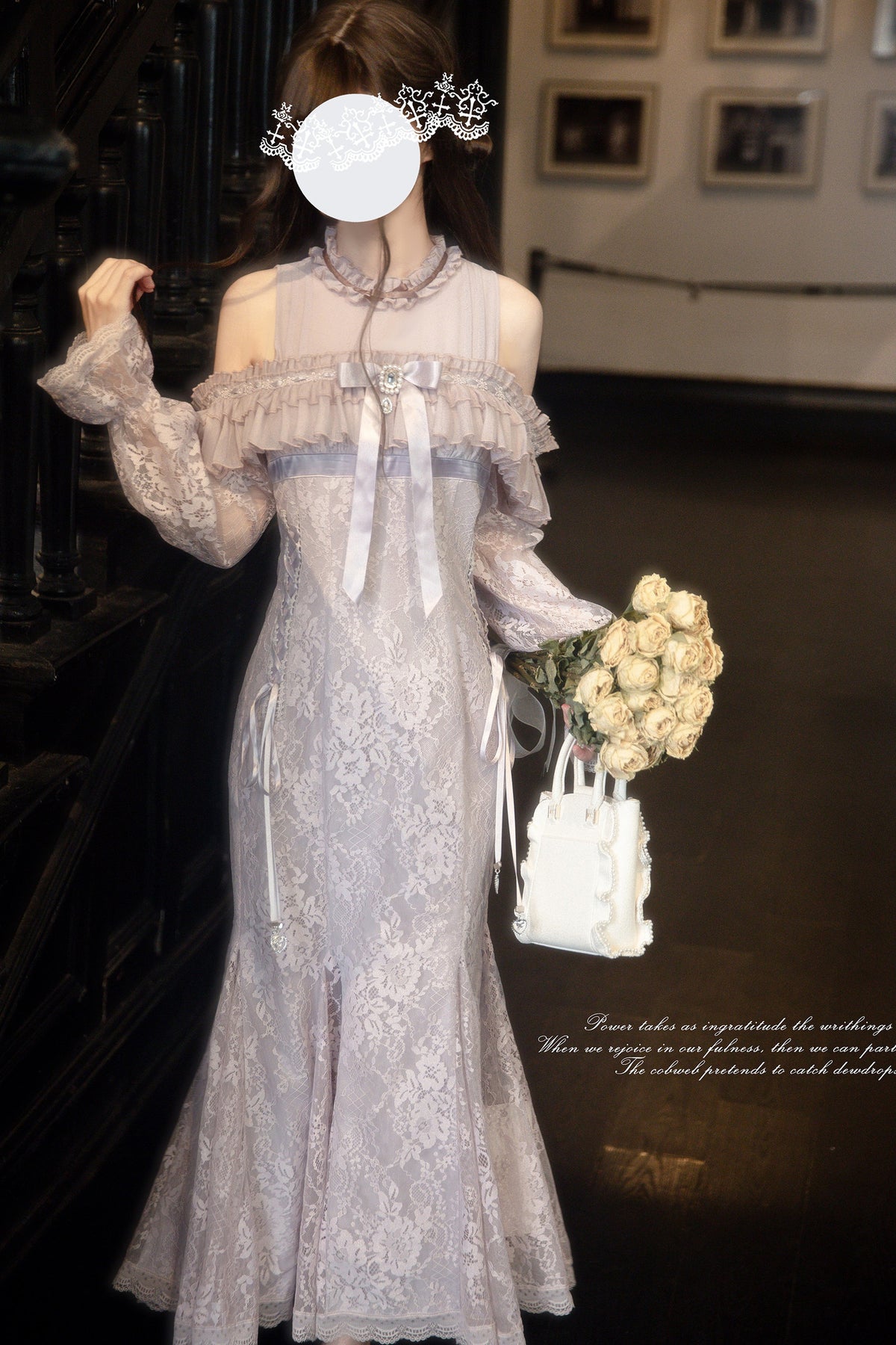 Purple Lace Mermaid Dress