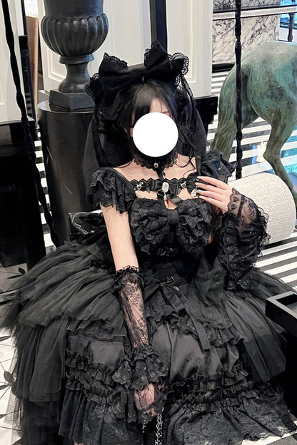 Black & White Angel Bridal Dress