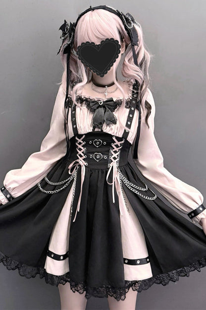 Heart Lock Long Sleeve Dress