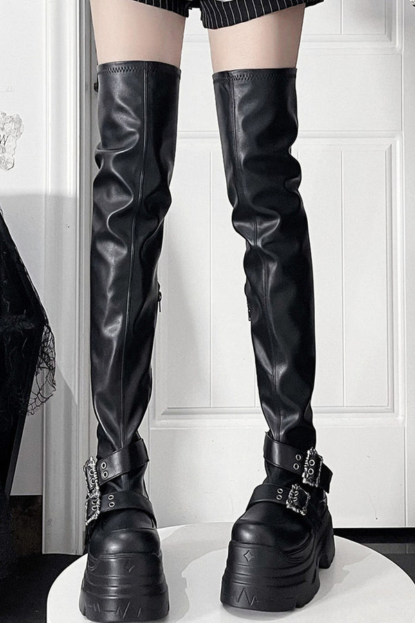 Platform Over-The-Knee Boots