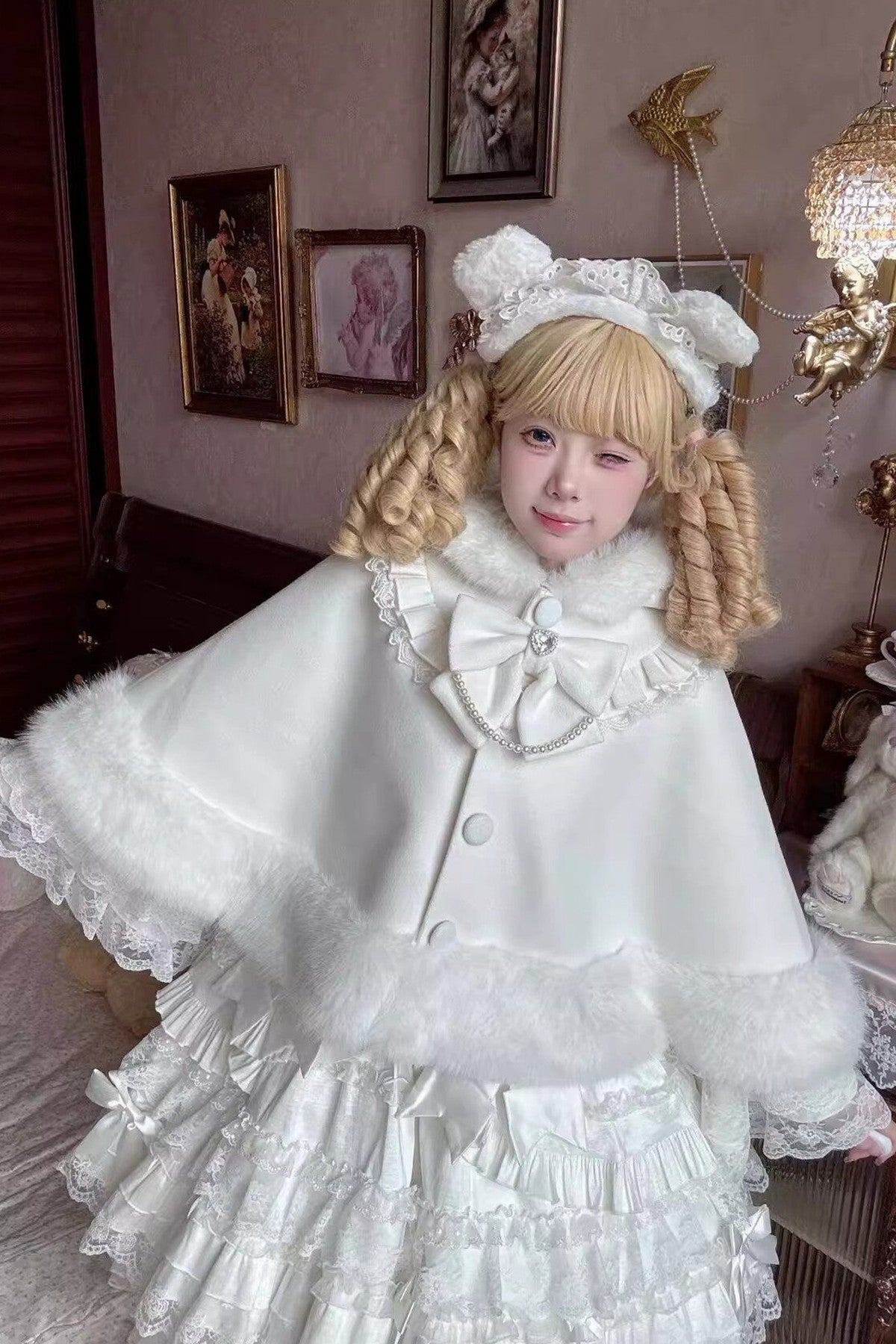 Cat Ear Bow Lolita Cape
