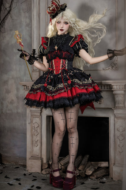Süßes cooles Lolita-Kleid im Gothic-Stil