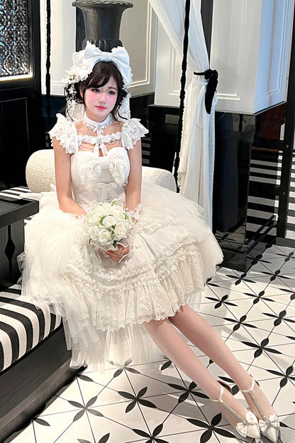 Black & White Angel Bridal Dress