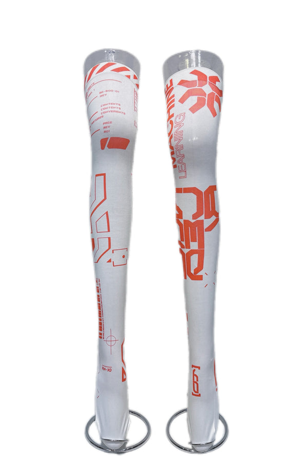 Cyber Electronic Printed Over-The-Knee Socks