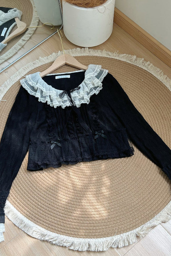 Seven-Layer Ruffle Square Neck Dress, Hair Accessory and Jacket Set-Up