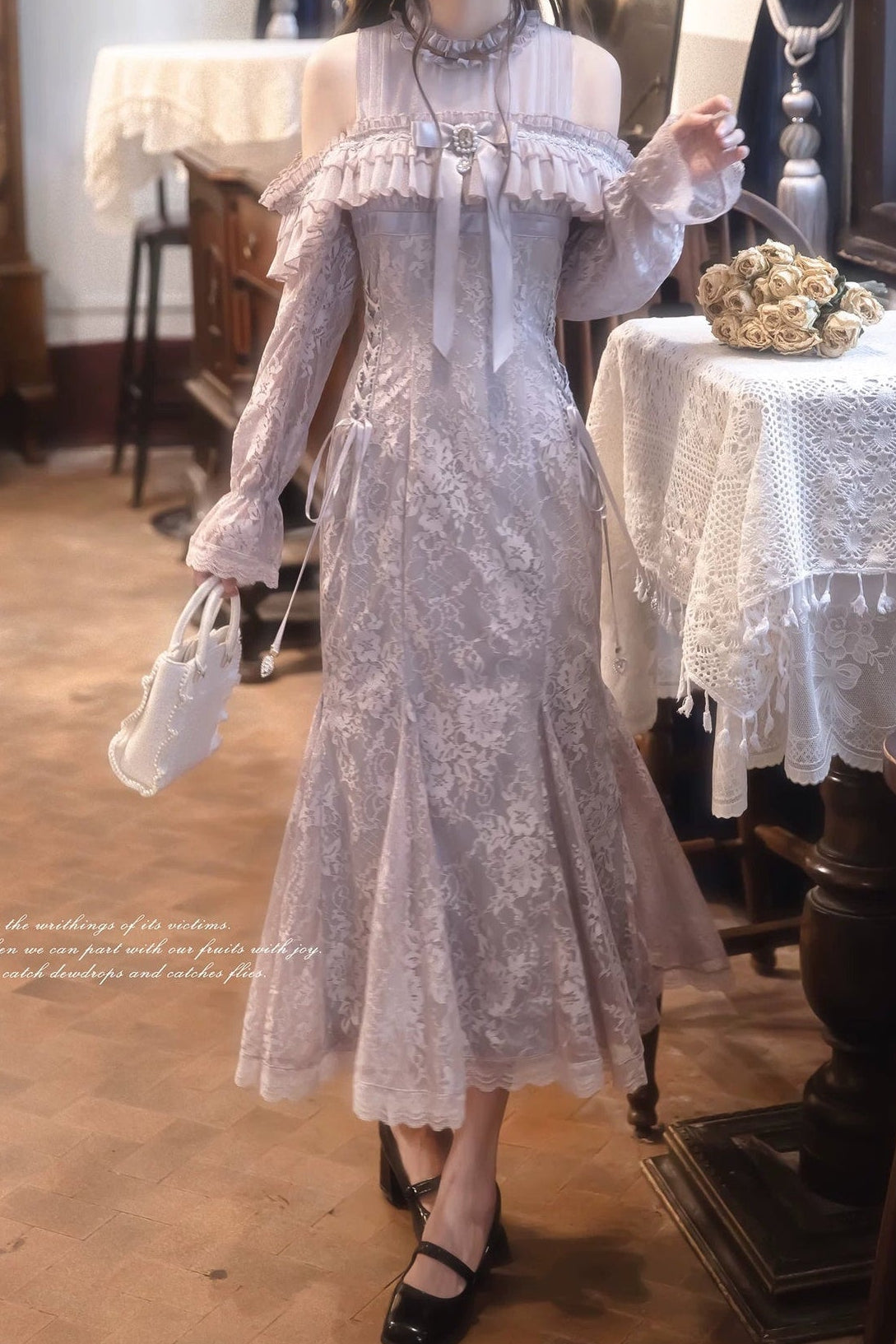 Purple Lace Mermaid Dress