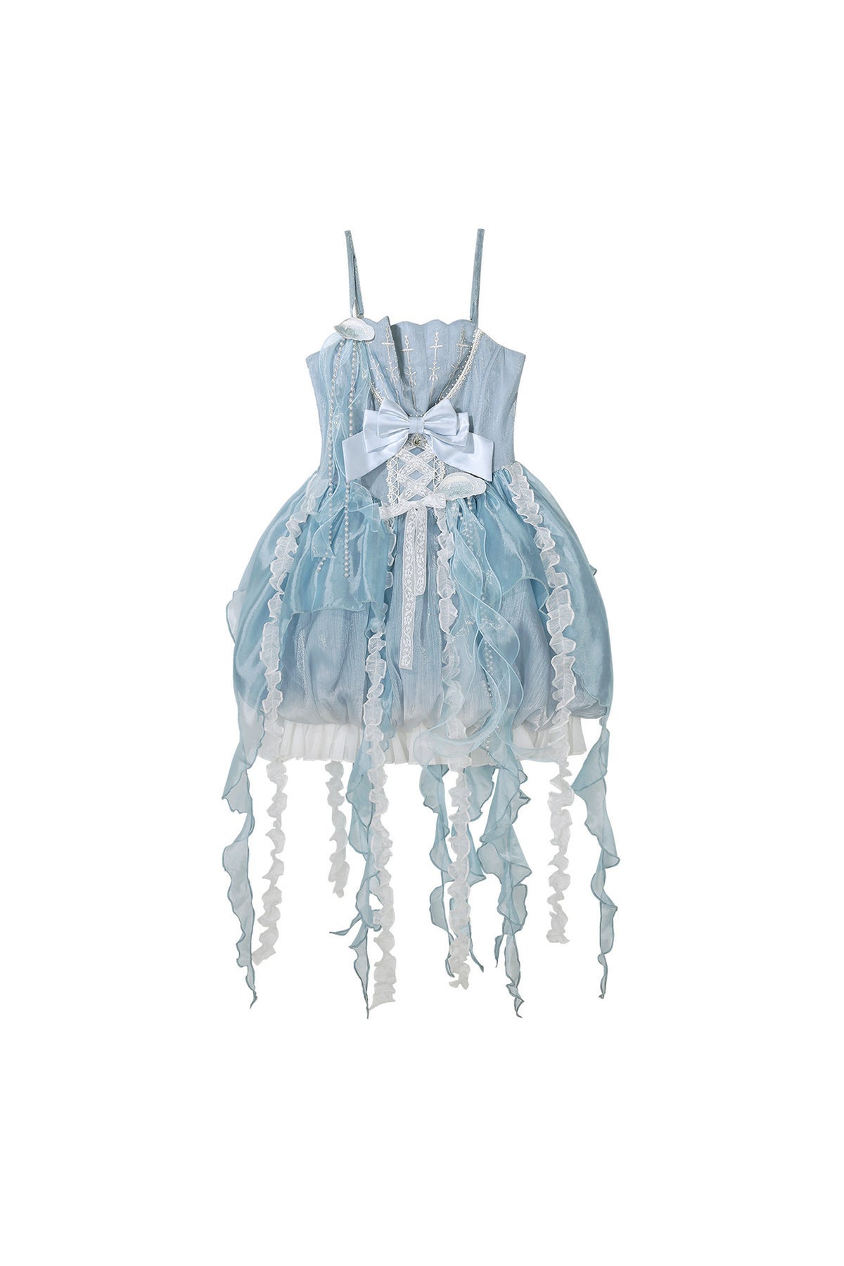 Fantasy Jellyfish Suspender Dress With Sleeves Set