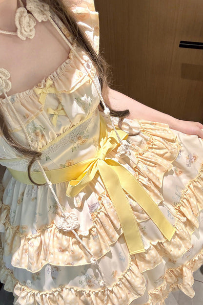Sunflower Garden Ruffle Dress Set