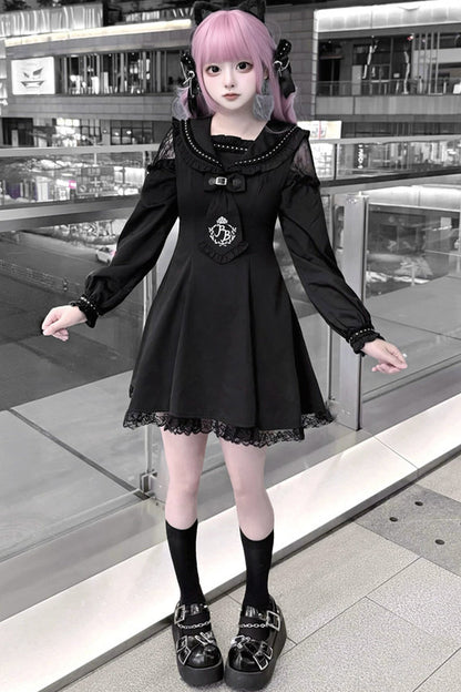 Black Lace Princess Dress+ Bag