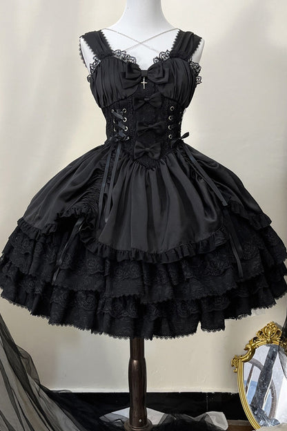 Gothic Jsk Suspender Dress Set