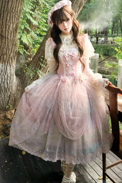 Ölgemälde-Lolita-JSK-Set mit hoher Taille