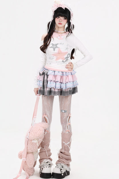 Star-Musik-Off-Shoulder-Oberteil