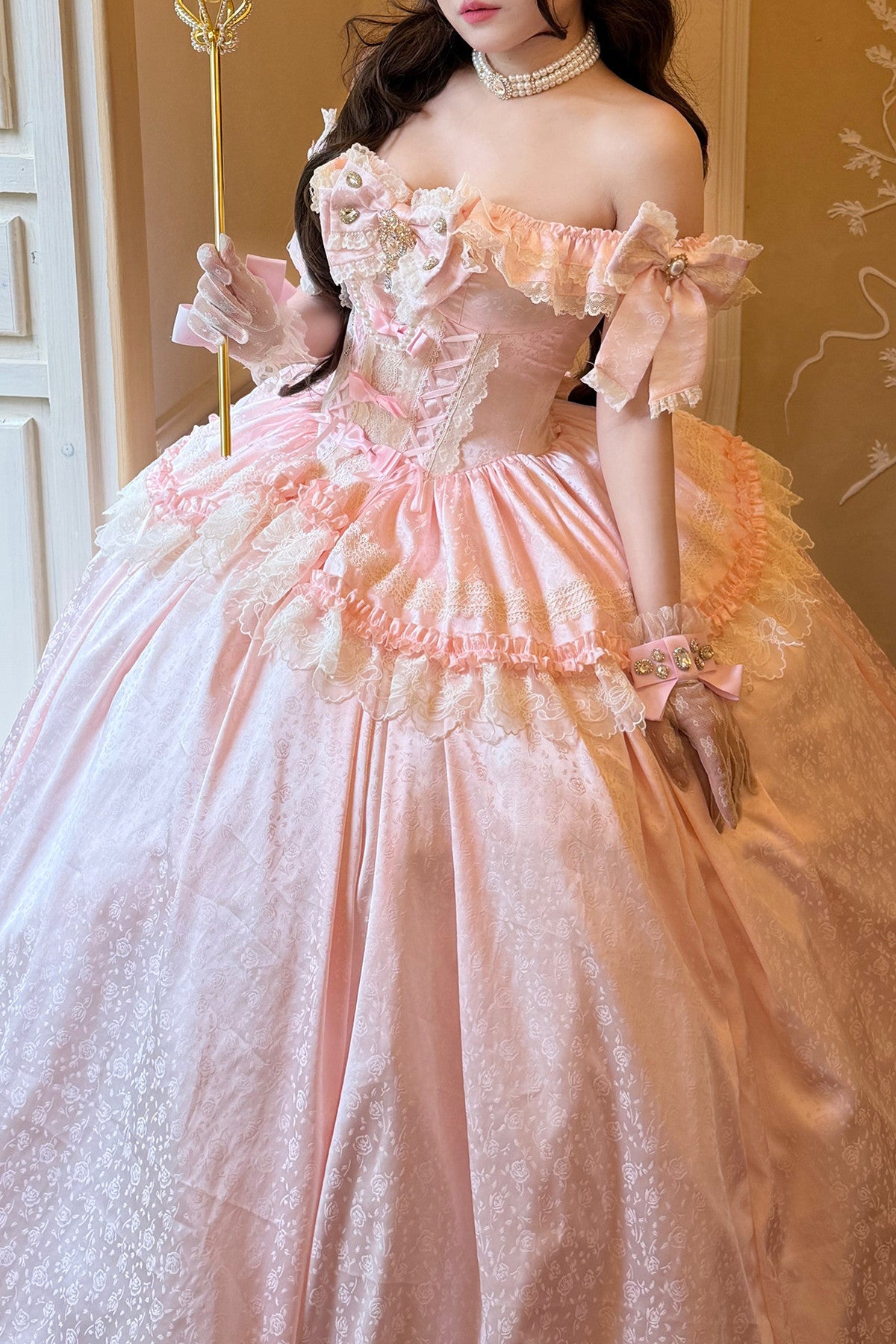 Pink Bow Gown+Accessesory