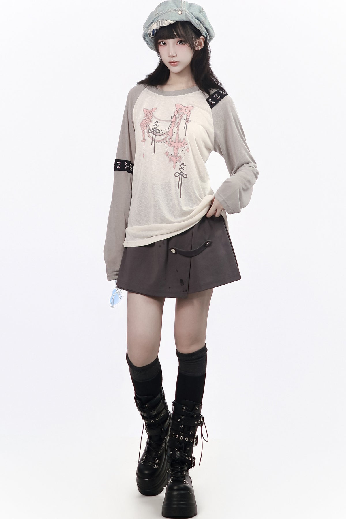 Tie-Dye Printed Sun Protection Cover-Up T-Shirt