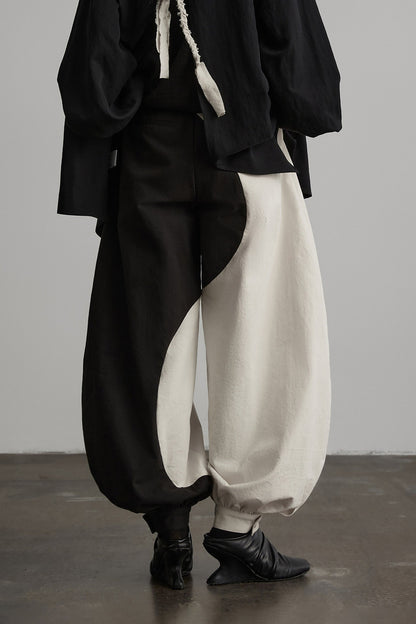 Black White Tai Chi Lantern Pants