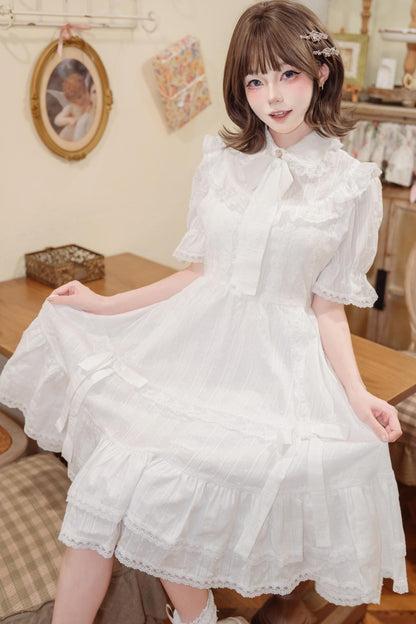 White Lace Lolita Dress