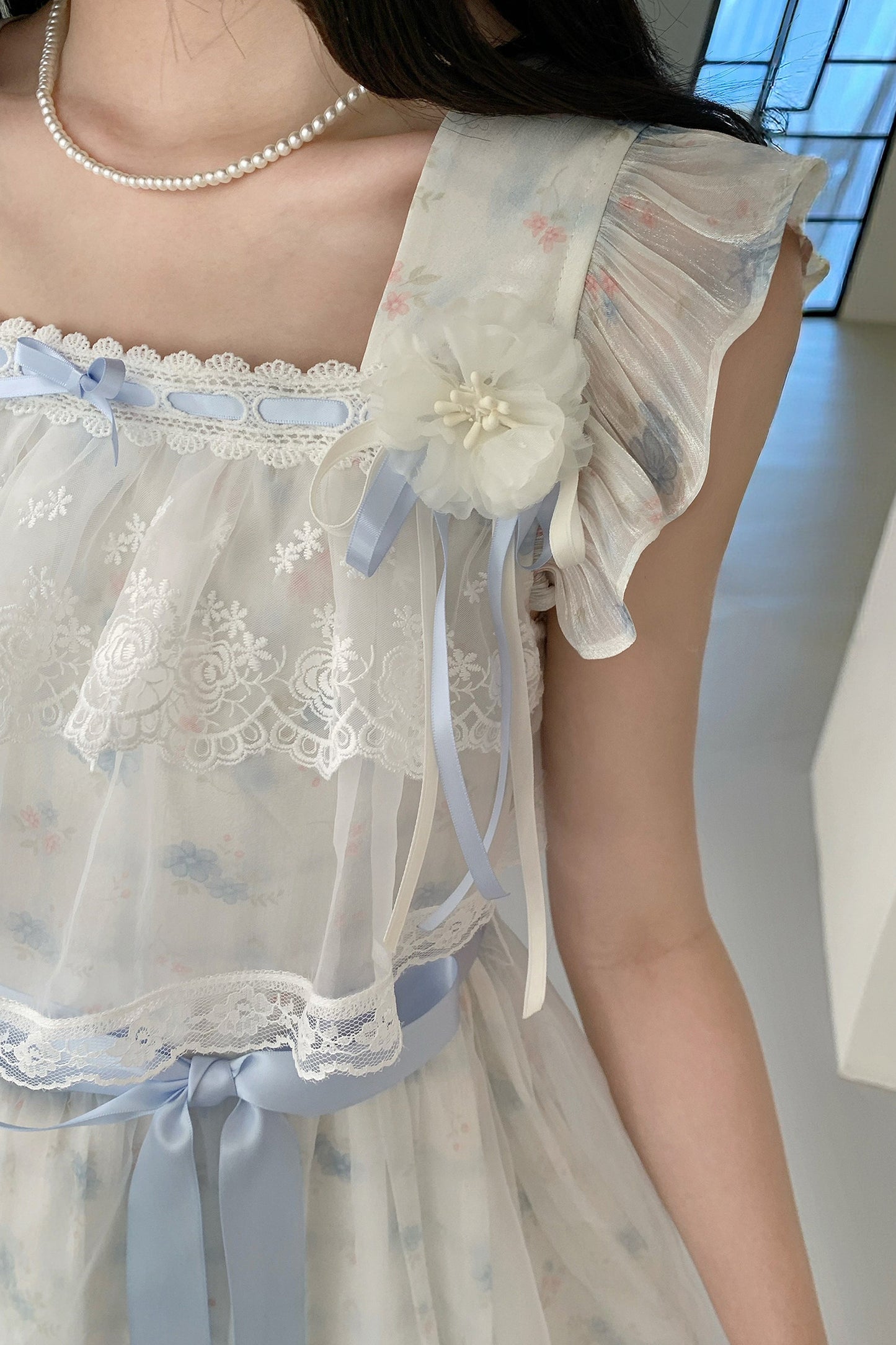 Milchblaues Engel-Lolita-Kleid