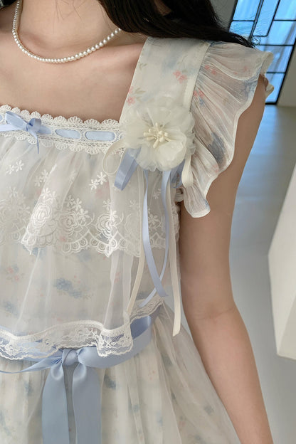 Milchblaues Engel-Lolita-Kleid
