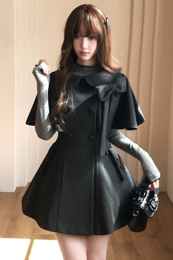 Retro Gray Cape Set