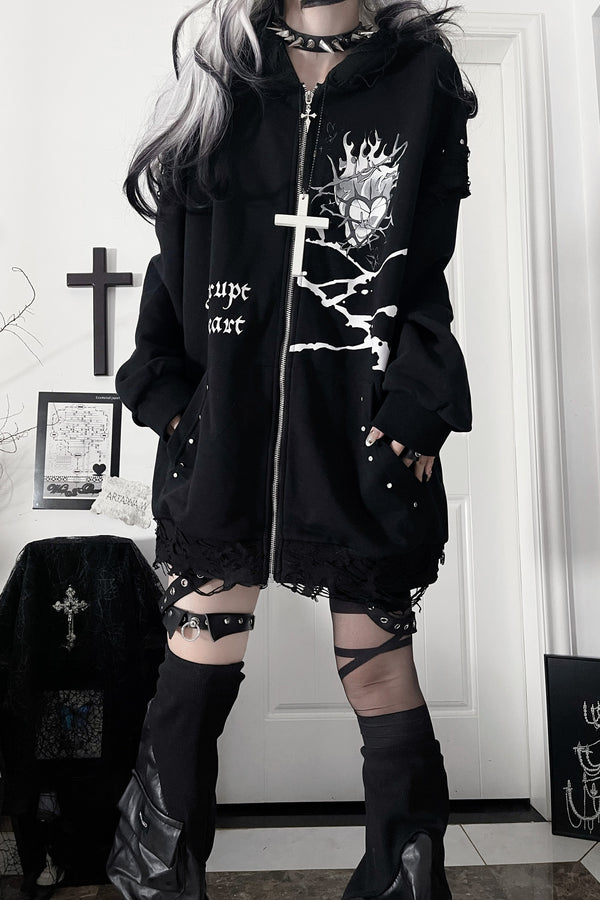 Loose Cat Ear Hooded Jacket