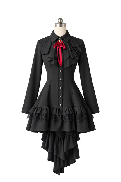Gothic Ten-Piece Cut Lace Dress