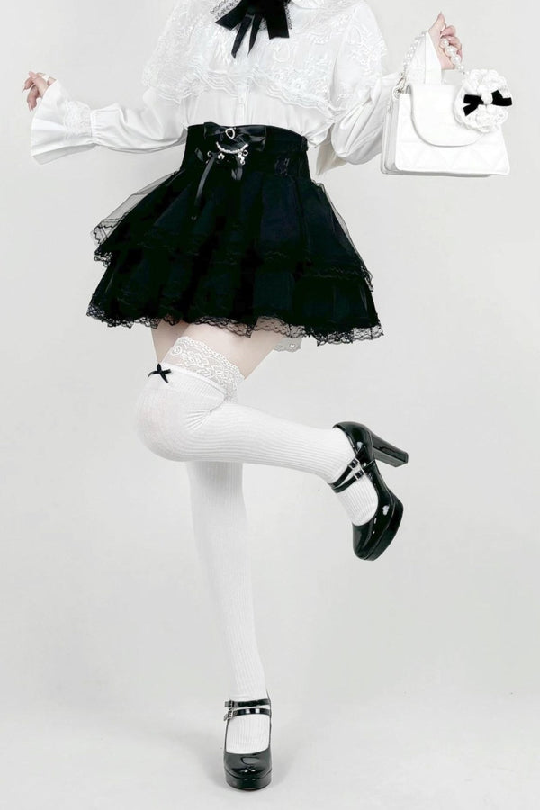 Subculture Lace Shirt & Skirt Set-Up