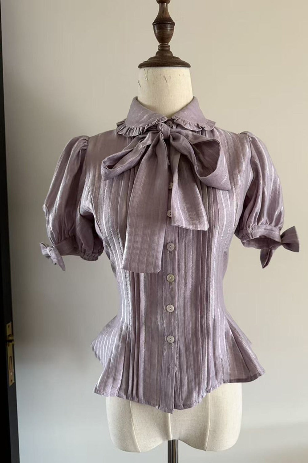 Bow Short Sleeve Blouse
