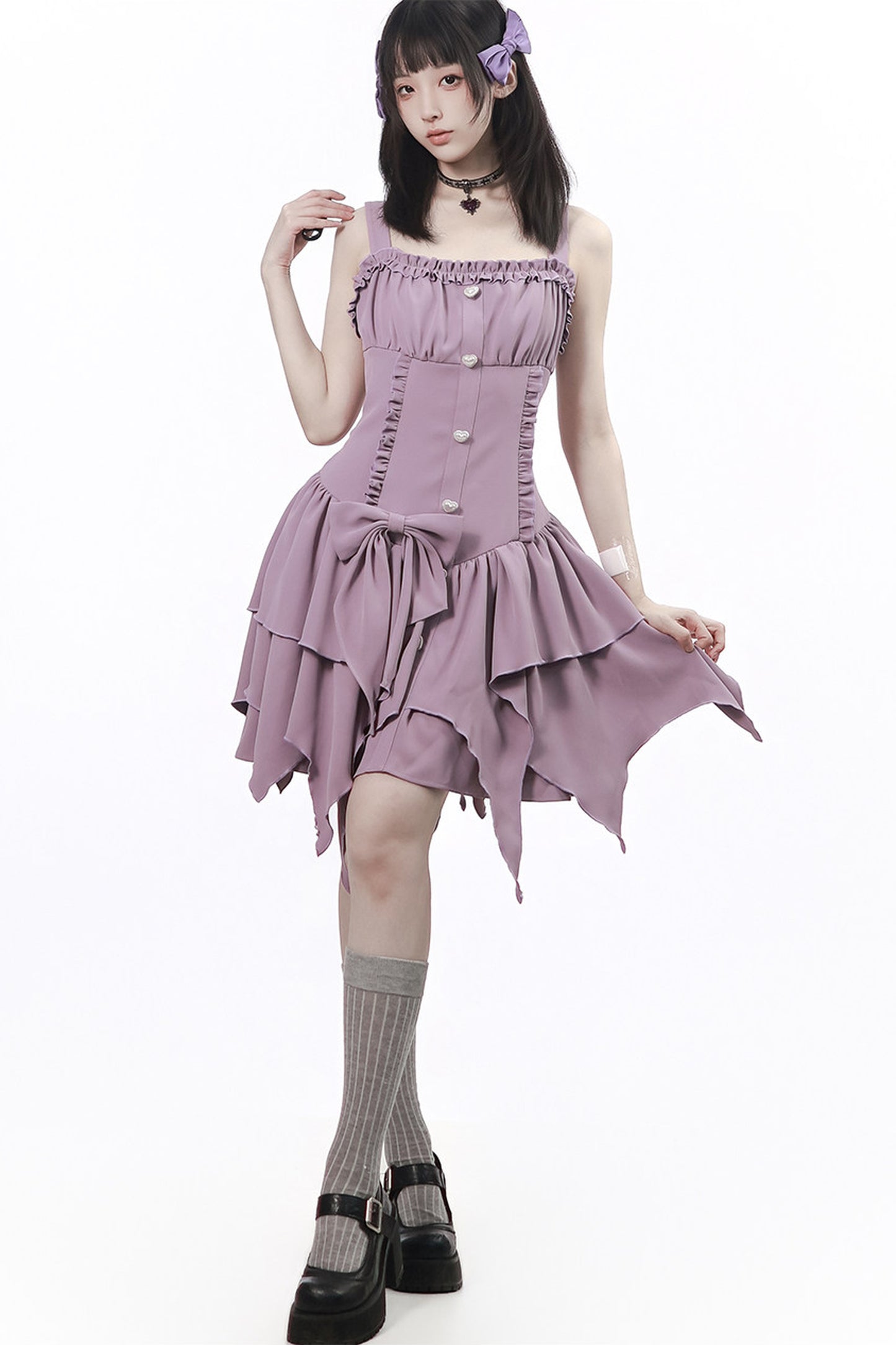 Butterfly Island ensemble robe en dentelle irrégulière avec haut à épaules dénudées
