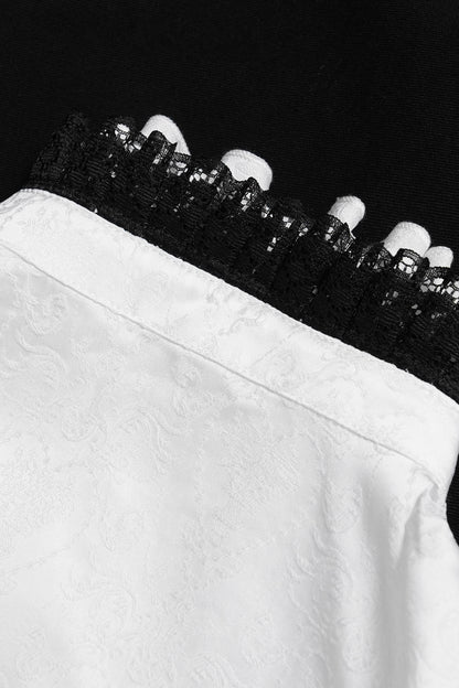 Chemise gothique à laçage et manches princesse