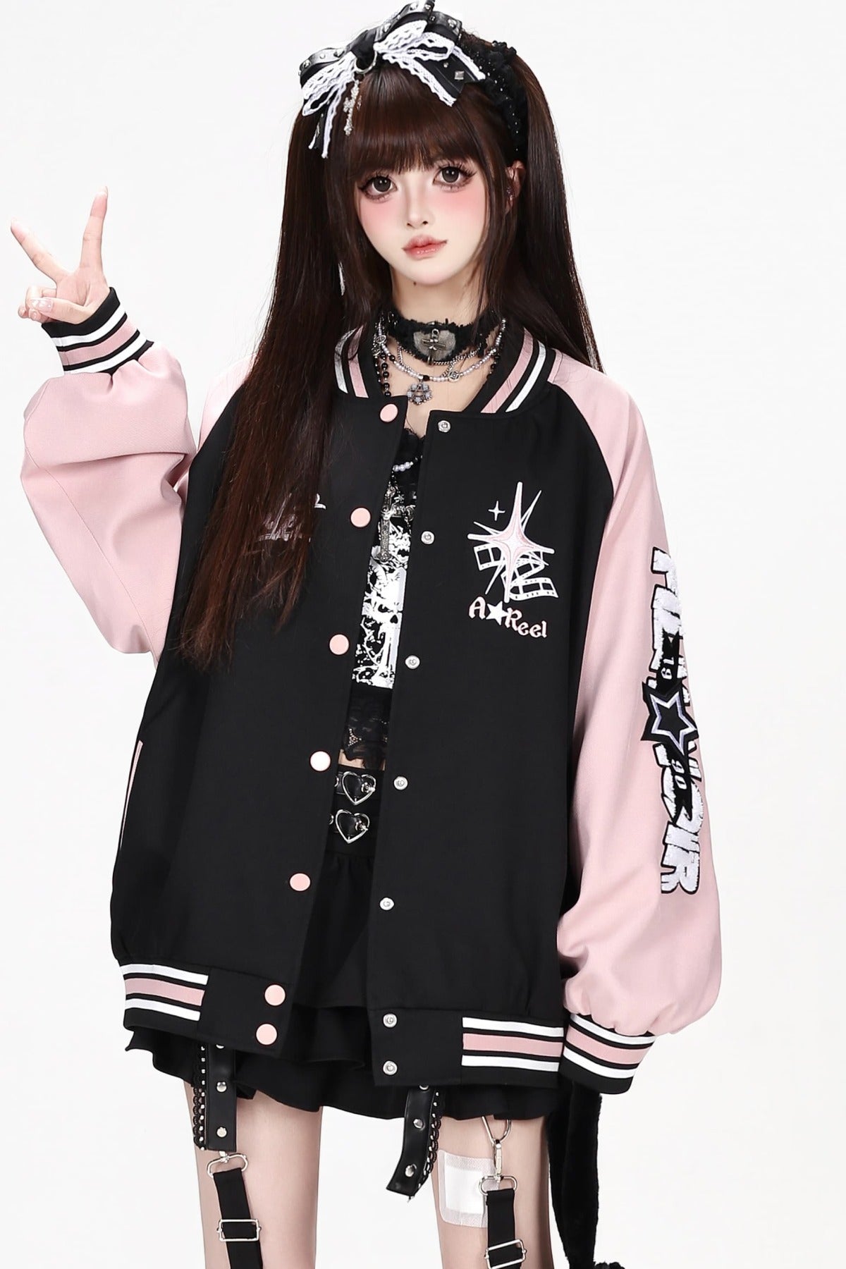 Retro Embroidered Varsity Jacket