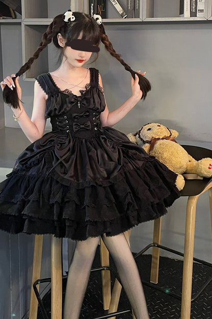 Gothic Jsk Suspender Dress Set