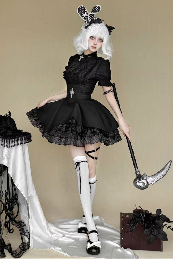 Dark Flame Princess Gothic Lolita Separates Dress Set